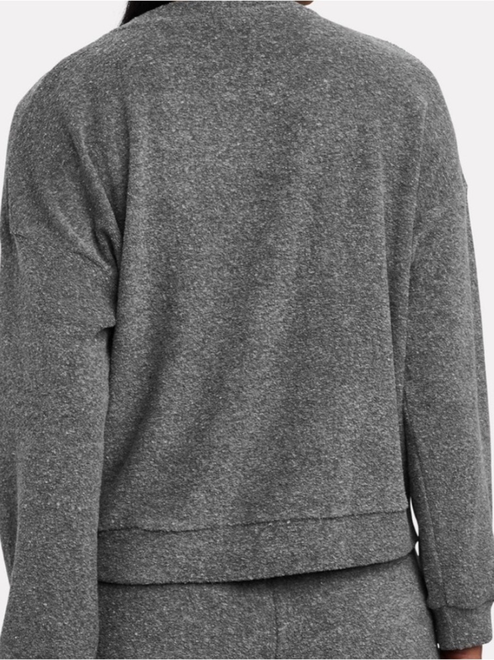 Donni Grey Terry Henley Sweatshirt - Picture 2 of 7